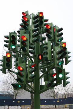 Traffic light tree, London